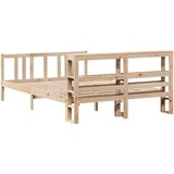 vidaXL Posteljni okvir z vzglavjem 120x200 cm trdna borovina, (21292443) | Shoptok.si