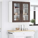  Zidni stakleni ormarić LUCCA 2 pcs Smeđi hrast 40 x 31 x 80 cm | Eponuda.ba
