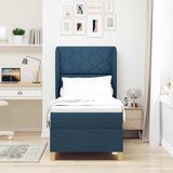  Krevet s opruga kutije s uzglavljem Plava 200 x 80 cm tkanina | shoptok.hr