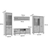 Livetastic Dnevni Regal Trondheim, Barva Hrasta, 4-Delni | Shoptok.si