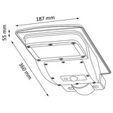  LED Solarna ulična lampa sa senzorom STREET LED/3W/3,2V IP65 +daljinski upravljač | Eponuda.com