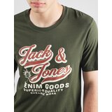 Jack & Jones Majica oliva / temno oranžna / bela | Shoptok.si