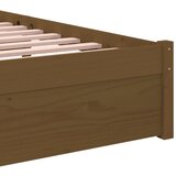  Okvir za krevet boja meda od masivnog drva 90 x 190 cm mali | Shoptok.si