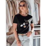 DStreet T-shirt damski z pudlem LUMIFITU czarny | Shoptok.si