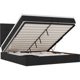  Otomanski okvir kreveta s madracima crni 200x200cm od tkanine | shoptok.hr