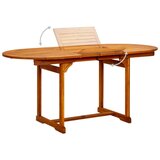 vidaXL Vrtni blagovaonski stol (120-170) x 80 x 75 cm od drva bagrema | shoptok.hr