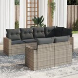 vidaXL 7-dijelni set vrtnih sofa sivi od poliratana | shoptok.hr