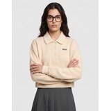 Lacoste Puloverji Sweatshirt polo en interlock côtelé avec étiquette Bež | Shoptok.si