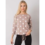 RUE PARIS Blouse-RV-BZ-7250.31P-dark beige | Shoptok.si