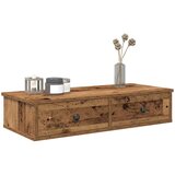vidaXL Stenska polica s predali starinski les 80x34x17 cm inž. les | Shoptok.si