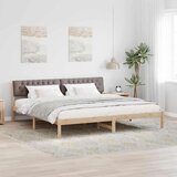  Okvir kreveta Smeđa i taupe 200 x 200 cm Masivna borovina | shoptok.hr