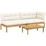 3 Komad Jedinične vrtne Pallet sofe Čvrsto drvo akacije | shoptok.hr