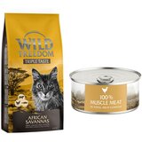 Wild Freedom Posebna cijena! 6,5 kg + 6 x 70 g "Instinctive" mokra hrana African Savannas - govedina, piletina i som + 6 x 70 g piletina Cijene