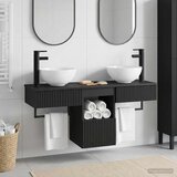  Set namještaja za kupaonicu 3 kom. Crna Konstruirano drvo | shoptok.hr