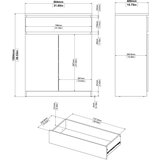 Tvilum Komoda u dekoru hrasta u prirodnoj boji 80x100x40 cm Naia – | shoptok.hr
