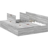 Krevet s ladicama Siva Sonoma 150 x 200 cm Konstruirano drvo | Eponuda.com