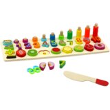  Edukativni set za sortiranje, drvena ploča za učenje matematike - voće | Shoptok.si