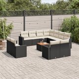 vidaXL 13-dijelni set vrtnih sofa s jastucima poliratan crni | shoptok.hr