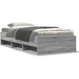 Maison Chic Posteljni okvir - Enojna postelja - Postelja za odrasle siva sonoma 100x200 cm inženirski-J9056, (21771400) | Shoptok.si