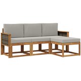 vidaXL Zunanja garnitura za sedenje 4 pcs Naravna in svetlo siva, (5000282673) | Shoptok.si