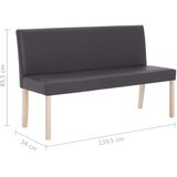  Klupa od umjetne kože 139,5 cm siva | Eponuda.ba
