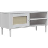Maison Chic TV omarica - TV enota - Televizijska omarica SENJA videz ratana bela 106x40x49 cm trdna borovina, (21699515) Cene