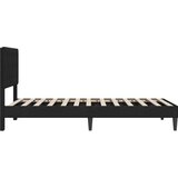  Krevetna konstrukcija s uzglavljem Crna 90 x 190 cm Baršun | shoptok.hr