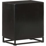 vidaXL Noćni ormarić crni 40x30x50 cm od masivnog drva bagrema i manga | shoptok.hr