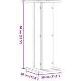  Stalci za biljke 2 kom crni 30 x 30 x 80 cm konstruirano drvo | shoptok.hr