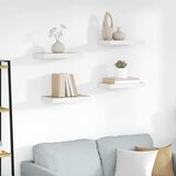  Plutajuće zidne police 4 kom hrast i bijele 50x23x3,8 cm MDF | shoptok.hr