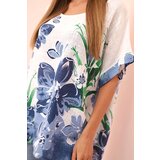 Kesi Włoski Women's cotton blouse with floral print and short sleeves white | Shoptok.si