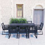  9-dijelni vrtni blagovaonski set od PVC ratana crni Cijene