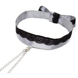 Fifty Shades of Grey satenasta ovratnica s čipkom i stezaljkama za bradavice - play nice | shoptok.hr