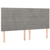  Uzglavlje svjetlosivo 200x5x118/128 cm baršunasto | shoptok.hr