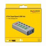 Delock Hub USB 3.2 Gen 1 4xA + 1xFast Charging Port | Shoptok.si