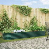 vidaXL Vrtno povišano ležišče Zeleno Galvanizirano jeklo 320 x 80 x 44 cm Cene