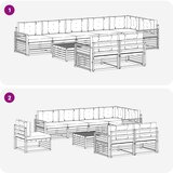 Set vanjskih sofa 9 kom. Prirodna i svijetlo siva | shoptok.hr