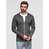 Ombre Men's plain zip sweater - graphite | shoptok.hr