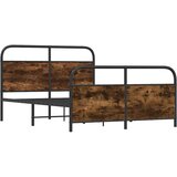vidaXL Okvir kreveta bez madraca dimljena boja hrasta 120x200cm drveni | shoptok.hr