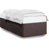 Maison Chic Posteljni okvir - Enojna postelja - Postelja za odrasle brez vzmetnice temno rjav 100x200 cm blago-J7726, (21761178) Cene