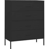 vidaXL Predalnik črna 80x35x101,5 cm jeklo | Shoptok.si