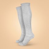 BeastPink knee high wool socks grey