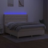 box spring s madracem LED krem 160x200 cm od tkanine | shoptok.hr