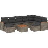  10-dijelni set vrtnih sofa od poliratana s jastucima sivi Siva 61 x 62 x 69 cm | Shoptok.si