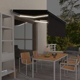 vidaXL Tenda na ručno uvlačenje s roletom LED 3 5 x 2 5 m antracit Cijene