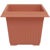  Kvadratna saksija za cvijeće 6 pcs Crvena cigla Plastika | shoptok.hr
