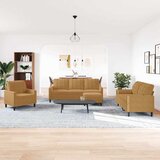 4-dijelni set sofa s jastucima smeđi baršunasti | shoptok.hr