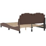 vidaXL Okvir za krevet s uzglavljem smeđi 140x200 cm od umjetne kože | shoptok.hr