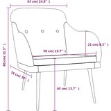  Fotelja krem 63 x 76 x 80 cm od tkanine | shoptok.hr