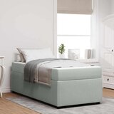  Posteljni okvir z vzmetnico Svetlo siva 80 x 200 cm Žamet, (5000069986) | Shoptok.si